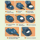 Прес форма машинка станок 2в1 для розкачування тіста й автоматичного ліплення вареників і пельменів, фото 3