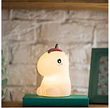 Нічник-світильник силіконовий на акумуляторі з різними кольорами підсвічування Єдиноріг Lovely Horse, фото 4