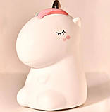 Нічник-світильник силіконовий на акумуляторі з різними кольорами підсвічування Єдиноріг Lovely Horse, фото 6