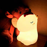 Нічник-світильник силіконовий на акумуляторі з різними кольорами підсвічування Єдиноріг Lovely Horse, фото 8