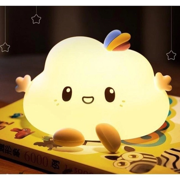 Нічник-світильник силіконовий на акумуляторі з різними кольорами підсвічування Зірочка Star, фото 1