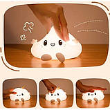 Нічник-світильник силіконовий на акумуляторі з різними кольорами підсвічування Зірочка Star, фото 3