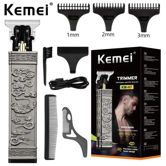Машинка-тример для стриження, підборіддя, вусів Kemei-700H, фото 1