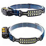 Налобний світлодіодний ліхтарик BL-W690-2-SMD (white+red), Motion Sensor, Li-Ion акум., ЗУ Type-C, Box, фото 3