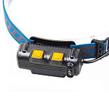 Налобний світлодіодний ліхтарик BL-W690-2-SMD (white+red), Motion Sensor, Li-Ion акум., ЗУ Type-C, Box, фото 7