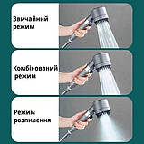 Масажна Турбо лійка обертання 360° TURBOCHARGED SHOWER HEAD Водоощадна насадка для душу, фото 7