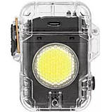 Ліхтар ручний MULTIFUNCTIONAL D52-2-COB black із запальничкою Li-Ion індикація заряду Type-C Box, фото 4