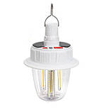 Світлодіодна LED лампа з акумулятором T38-COB+SMD(RGB), 2x18650, сонячна батарея, гачок, ЗУ Type-C, фото 2