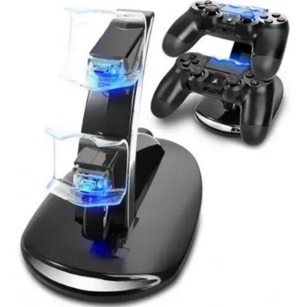 Подвійна зарядна підставка док-станція для геймпадів на два джойстики для PS4/PS4 Pro RD-00-22, фото 1