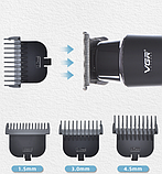 Машинка для стрижки з 3 насадками VGR V-937, фото 6