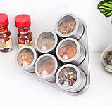 Набір баночок для спецій на підставці 6 шт MAG-745 Органайзер для спецій, фото 10