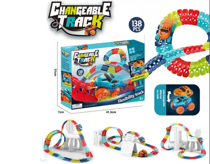 Автомобільна гоночна траса з машинкою Cheangeble Track 138 pcs, фото 1