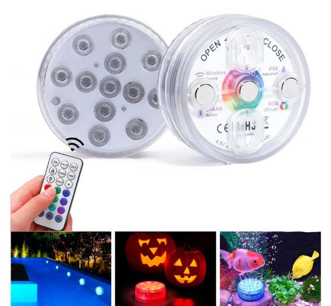 Занурювальний світлодіодний RGB ліхтар з пультом дистанційного керування MAG-717 Універсальний LED світильник, фото 1