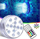 Занурювальний світлодіодний RGB ліхтар з пультом дистанційного керування MAG-717 Універсальний LED світильник, фото 3