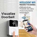Розумний дверний відеодзвінок, домофон із WIFI камерою, Doorbell X9, фото 4
