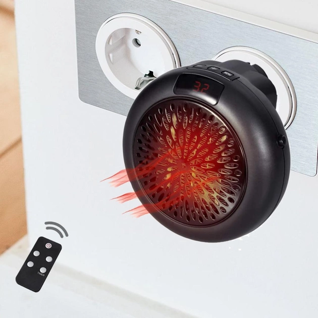 Портативний тепловентилятор міні електрообігрівач у розетку Wonder Heater