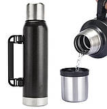 Чашка термос для напоїв 1400 мл Classic 970 Великий термос для чаю зі складаною ручкою, фото 3