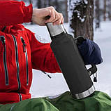 Чашка термос для напоїв 1400 мл Classic 970 Великий термос для чаю зі складаною ручкою, фото 5