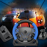 Ігрове кермо з двома педалями та коробкою передач для ПК PS2 PS3, фото 5