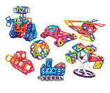 Магнітний конструктор Mag Building із пластикових фігур у коробці 48 деталей для дитячої творчості, фото 3