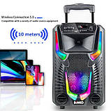 Переносна акустична система MEGAFOX GZ-8912 (12"x1) (30 W) (Мікрофон + пульт) 2400 mAh, фото 4