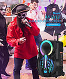 Переносна акустична система MEGAFOX GZ-P12 (12") (30 W) (бездротовий Мікрофон + пульт) 2400 mAh, фото 2