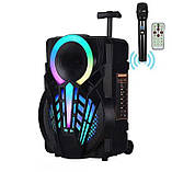 Переносна акустична система MEGAFOX GZ-P12 (12") (30 W) (бездротовий Мікрофон + пульт) 2400 mAh, фото 6