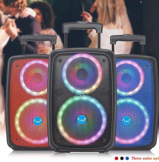 Переносна акустична система SURFACE NDR-2680 (8"+6.5") (10 W) (Провідний Мікрофон + пульт) 2400mAh, фото 1