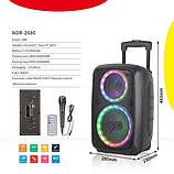 Переносна акустична система SURFACE NDR-2680 (8"+6.5") (10 W) (Провідний Мікрофон + пульт) 2400mAh, фото 5
