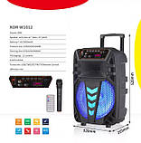 Переносна акустична система SURFACE NDR-W1012 (12"x1) (40 W) (бездротовий Мікрофон + пульт) 2400 mAh, фото 2
