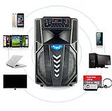 Переносна акустична система SURFACE NDR-W1012 (12"x1) (40 W) (бездротовий Мікрофон + пульт) 2400 mAh, фото 4