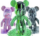 Набір для творчості Флюїдний Ведмедик Розмальовка DIY Creative Fluid Bear 33 см 3 фарби в комплекті, фото 5