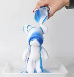 Набір для творчості Флюїдний Ведмедик Розмальовка DIY Creative Fluid Bear 33 см 3 фарби в комплекті, фото 7