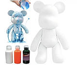 Набір для творчості Флюїдний Ведмедик Розмальовка DIY Creative Fluid Bear 33 см 3 фарби в комплекті, фото 9