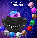 Дитячий нічник Галактика Зоряний проєктор з Bluetooth колонкою та пультом д/у LY-427 Дискошар Світильник, фото 10
