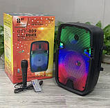 Переносна акустична система MEGAFOX OTY-809 (8"x1) (10 W) (бездротовий Мікрофон + пульт) 2400 mAh, фото 6