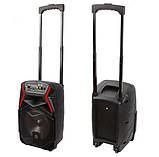 Переносна акустична система MEGAFOX OTY-895 (8"x1) (10 W) (бездротовий Мікрофон + пульт) 2400 mAh, фото 2