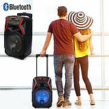 Переносна акустична система MEGAFOX OTY-895 (8"x1) (10 W) (бездротовий Мікрофон + пульт) 2400 mAh, фото 3