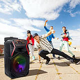 Переносна акустична система MEGAFOX OTY-895 (8"x1) (10 W) (бездротовий Мікрофон + пульт) 2400 mAh, фото 7