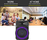 Переносна акустична система SURFACE RX-1228W (12"x1) 20 W (бездротовий Мікрофон + пульт) 2400 mAh, фото 9