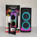 Переносна акустична система SURFACE RX-6238 (6,5"x2 + tweet) 30 W (бездротовий мікрофон) (Пульт) 4000mAh, фото 8