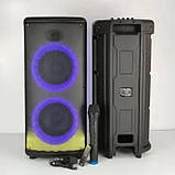 Переносна акустична система SURFACE RX-6238 (6,5"x2 + tweet) 30 W (бездротовий мікрофон) (Пульт) 4000mAh, фото 9
