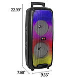 Переносна акустична система SURFACE RX-6258 (6.5"х2) (20 W) (Дротовий мікрофон) (2400mAh) (Пульт), фото 4