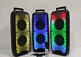 Переносна акустична система SURFACE RX-6258 (6.5"х2) (20 W) (Дротовий мікрофон) (2400mAh) (Пульт), фото 5