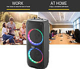 Переносна акустична система SURFACE RX-6268B (6.5"х2) (10 W) (Дротовий мікрофон) (2400mAh) (Пульт), фото 7