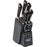 Набір ножів з нержавіючої сталі з підставкою Kitchen knife B12432 (8 предметів), фото 3