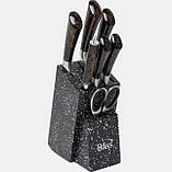 Набір ножів з нержавіючої сталі з підставкою Kitchen knife B12432 (8 предметів), фото 4