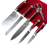 Набір ножів та кухонне начиння 17 предметів Zepline ZP-047 Червоний, фото 8