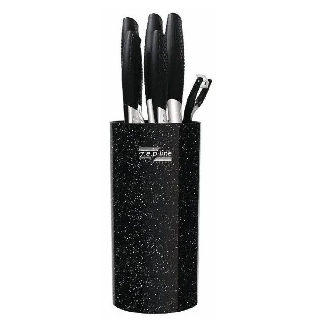 Професійний набір із 5 ножів на підставці Zepline ZP 046, фото 1