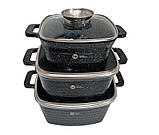 Набір каструль із 6 предметів Higher Kitchen HK-322, фото 5